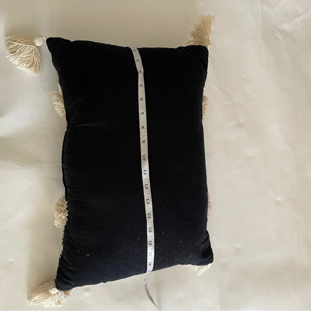 Stylish Black and Cream Geometric Pillow